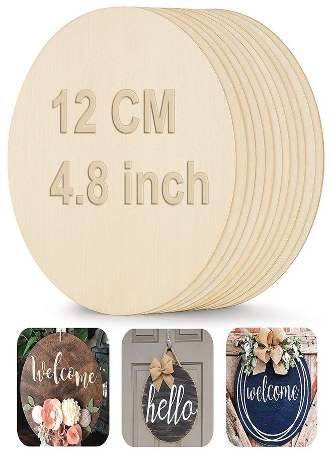 PD Craftozone Round Circle MDF Pine Wood 12 Cm MDF Boards for Art and Craft - 2.5mm Unfinished Round Wood Slices for Resin Art, Mandala Art,Pyrography, Painting, Plain Pine MDF Coasters (5) - Image 1